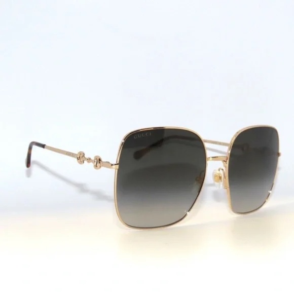 Gucci Gold and Grey Oversized Sunglasses NWT $580 main image 7